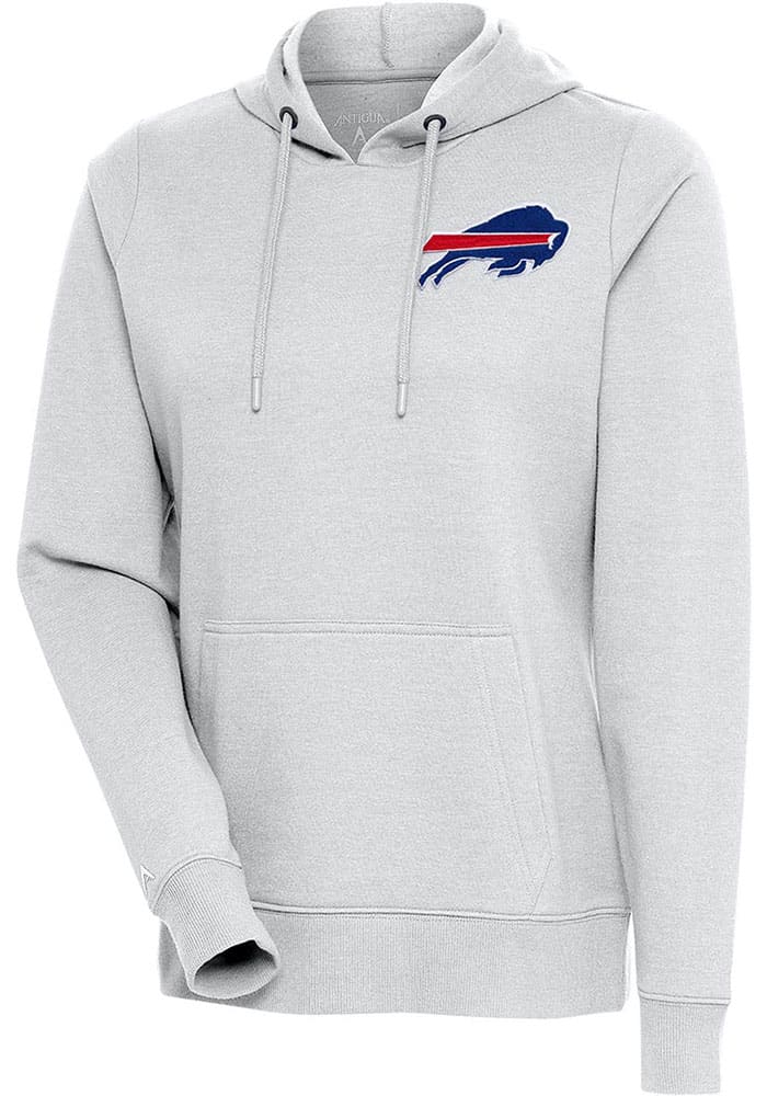 Buffalo Bills Antigua Women's Victory Chenille Pullover Hoodie - Charcoal