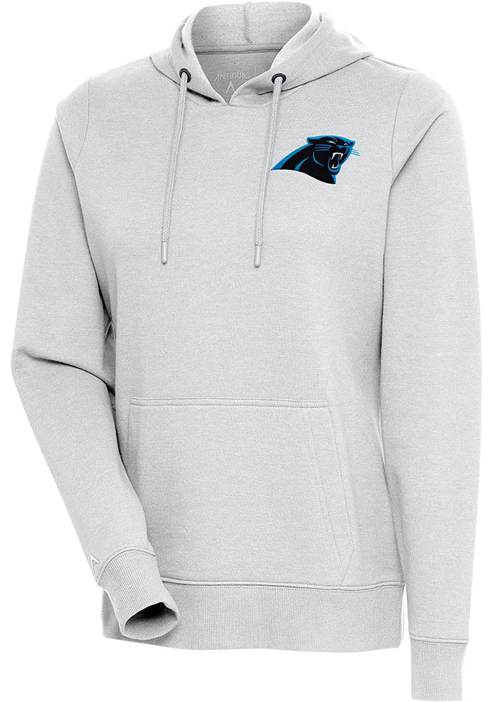 Men's Antigua Black Carolina Panthers Victory Chenille Pullover Sweatshirt Size: Small