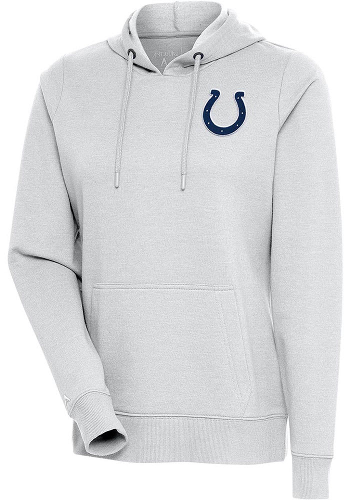 Antigua Indianapolis Colts Grey Absolute Long Sleeve Hoodie, Grey, 100% POLYESTER, Size 2XL, Rally House