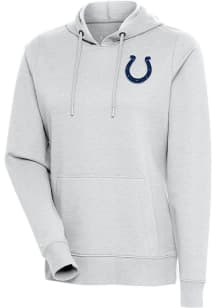 Antigua Indianapolis Colts Womens Grey Action Hooded Sweatshirt