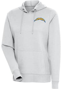 Antigua Los Angeles Chargers Womens Grey Action Hooded Sweatshirt