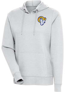 Antigua Los Angeles Rams Womens Grey Action Hooded Sweatshirt