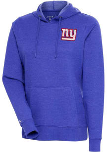 Antigua New York Giants Womens Blue Action Hooded Sweatshirt