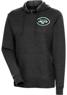 Antigua New York Jets Womens Black Action Hooded Sweatshirt