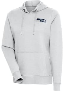 Antigua Seattle Seahawks Womens Grey Action Hooded Sweatshirt