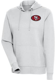 Antigua San Francisco 49ers Womens Grey Action Hooded Sweatshirt