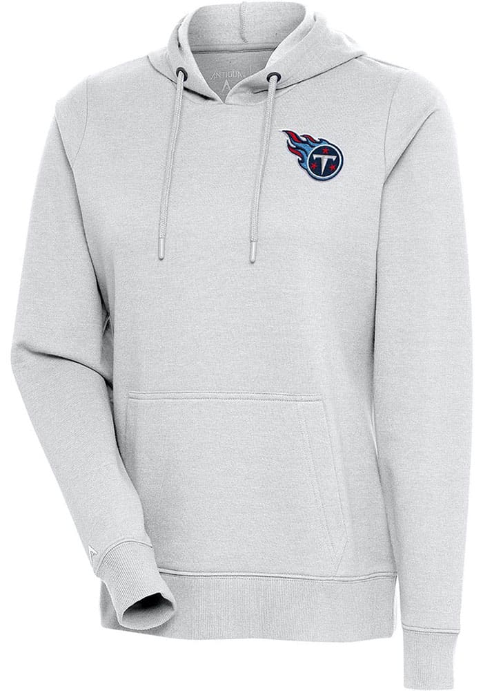 Women's Antigua White Carolina Panthers Victory Chenille Pullover Sweatshirt Size: Large