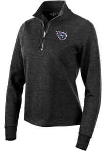 Antigua Tennessee Titans Womens Black Action 1/4 Zip Pullover