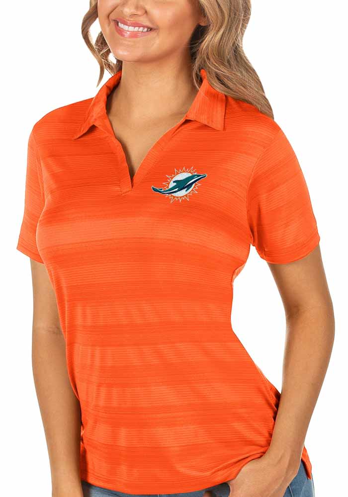 Miami Dolphins Antigua Compass Polo - White