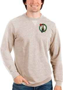 Antigua Boston Celtics Mens Oatmeal Reward Long Sleeve Crew Sweatshirt