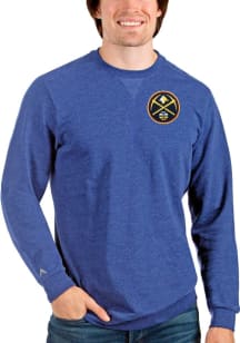 Antigua Denver Nuggets Mens Blue Reward Long Sleeve Crew Sweatshirt