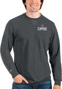 Antigua Los Angeles Clippers Mens Charcoal Reward Long Sleeve Crew Sweatshirt