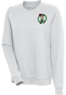 Antigua Boston Celtics Womens Grey Action Crew Sweatshirt