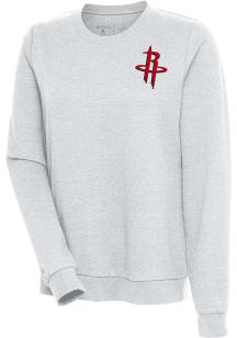 Antigua Houston Rockets Womens Grey Action Crew Sweatshirt