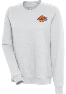 Antigua Los Angeles Lakers Womens Grey Action Crew Sweatshirt