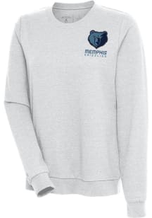 Antigua Memphis Grizzlies Womens Grey Action Crew Sweatshirt