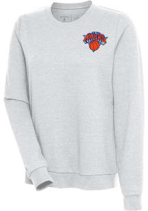 Antigua New York Knicks Womens Grey Action Crew Sweatshirt