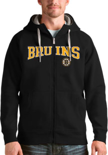Antigua Boston Bruins Mens Black Victory Full Long Sleeve Full Zip Jacket