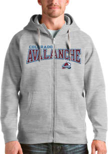 Antigua Colorado Avalanche Mens Grey Split Victory Long Sleeve Full Zip Jacket