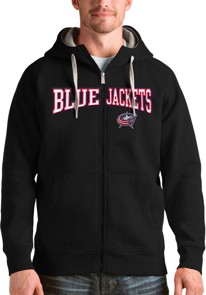 Antigua Columbus Blue Jackets Mens Split Victory Long Sleeve Full Zip Jacket