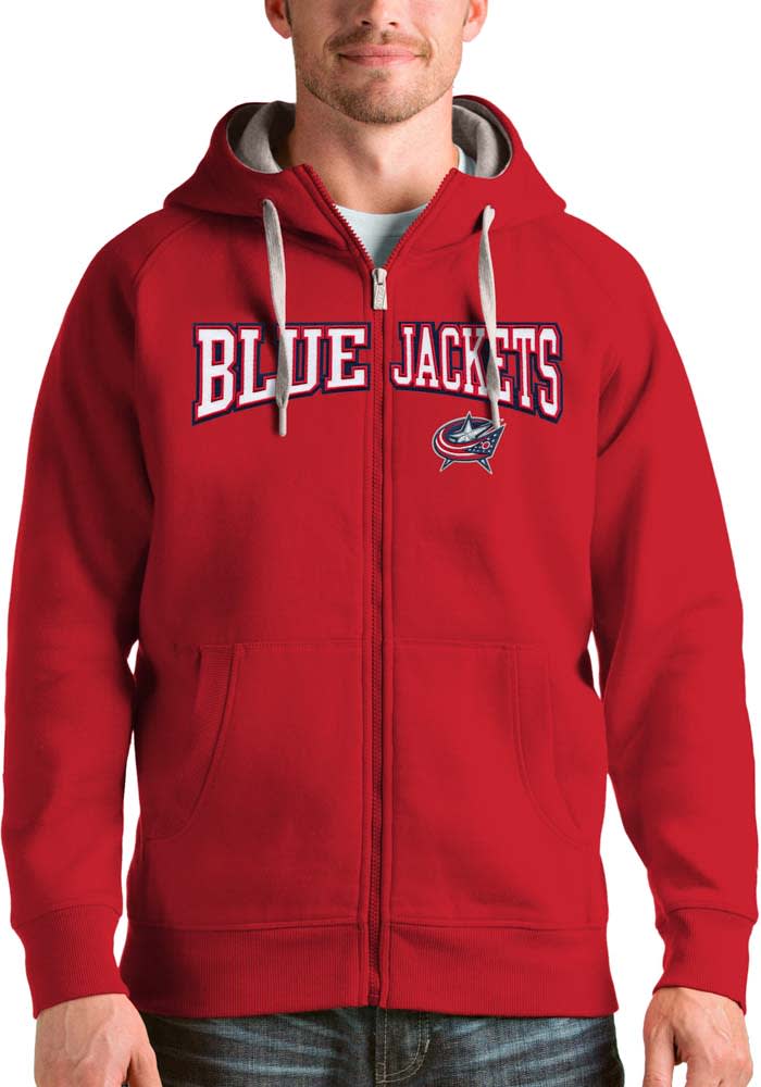 Antigua Columbus Blue Jackets Mens Split Victory Long Sleeve Full Zip Jacket