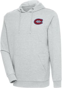 Antigua Montreal Canadiens Mens Grey Action Long Sleeve Hoodie
