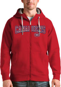 Antigua Montreal Canadiens Mens Red Victory Full Long Sleeve Full Zip Jacket