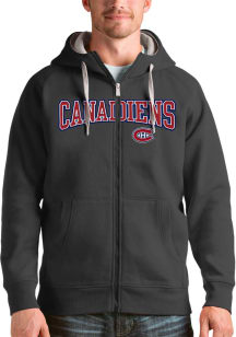 Antigua Montreal Canadiens Mens Charcoal Victory Full Long Sleeve Full Zip Jacket