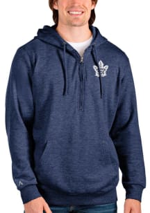Antigua Toronto Maple Leafs Mens Navy Blue Action Long Sleeve 1/4 Zip Pullover