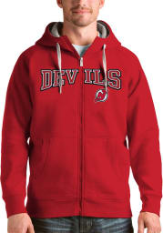 Antigua New Jersey Devils Mens Red Victory Full Long Sleeve Full Zip Jacket