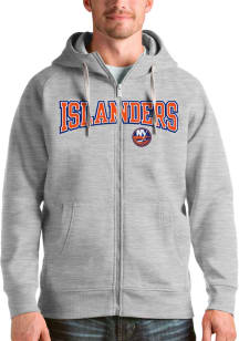 Antigua New York Islanders Mens Grey Victory Full Long Sleeve Full Zip Jacket