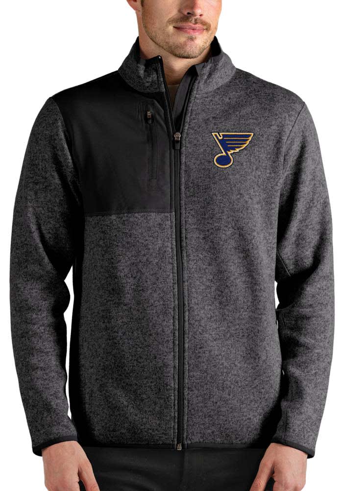 Antigua NHL St Louis Blues Men's Fortune Full Zip, Grey, X-Large