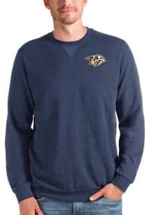 Antigua Nashville Predators Mens Navy Blue Reward Long Sleeve Crew Sweatshirt