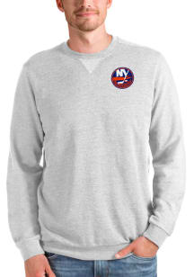 Antigua New York Islanders Mens Grey Reward Long Sleeve Crew Sweatshirt