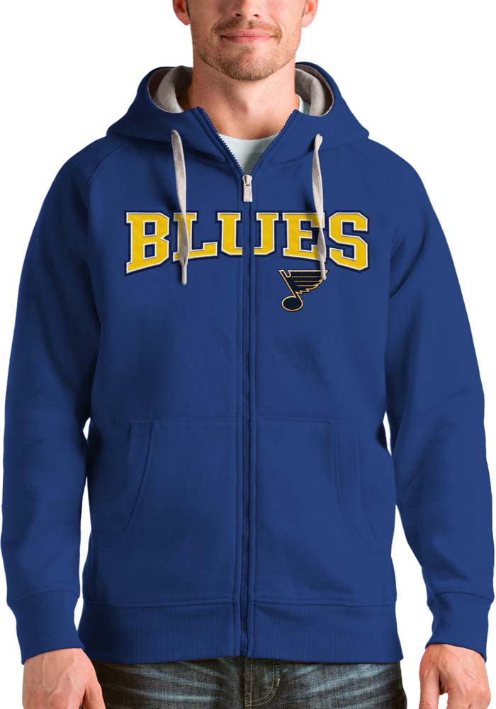 St Louis Blues Mens Blue Iconic Clutch Long Sleeve 1/4 Zip