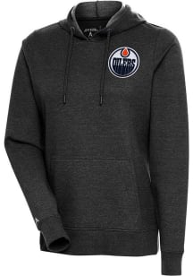 Antigua Edmonton Oilers Womens Black Action Crew Sweatshirt