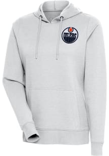 Antigua Edmonton Oilers Womens Grey Action Crew Sweatshirt