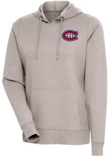 Antigua Montreal Canadiens Womens Oatmeal Action Crew Sweatshirt