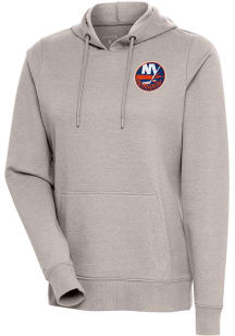 Antigua New York Islanders Womens Oatmeal Action Crew Sweatshirt