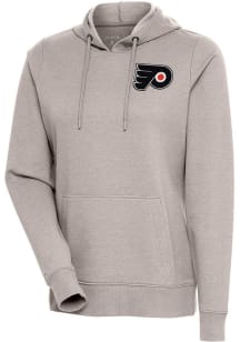 Antigua Philadelphia Flyers Womens Oatmeal Action Crew Sweatshirt
