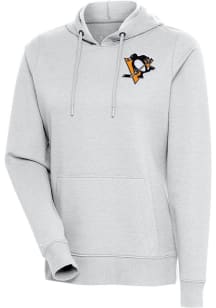 Antigua Pittsburgh Penguins Womens Grey Action Crew Sweatshirt