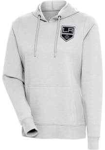 Antigua Los Angeles Kings Womens Grey Action Hooded Sweatshirt