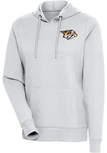 Antigua Nashville Predators Womens Grey Action Hooded Sweatshirt