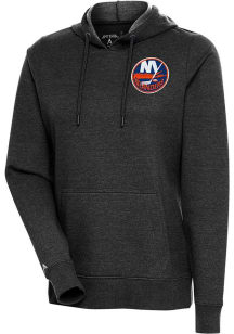 Antigua New York Islanders Womens Black Action Hooded Sweatshirt