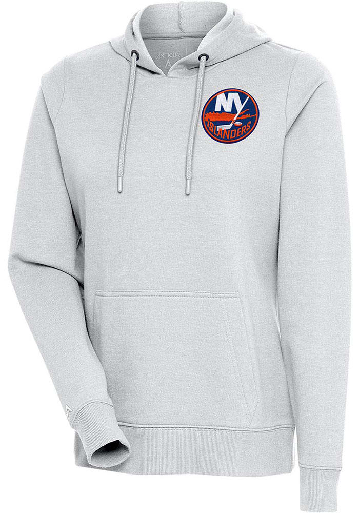 New York Islanders Antigua Logo Victory Pullover Hoodie - Navy