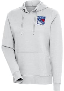 Antigua New York Rangers Womens Grey Action Hooded Sweatshirt