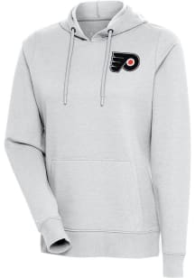 Antigua Philadelphia Flyers Womens Grey Action Hooded Sweatshirt