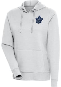 Antigua Toronto Maple Leafs Womens Grey Action Hooded Sweatshirt