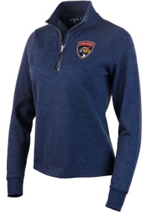 Antigua Florida Panthers Womens Navy Blue Action 1/4 Zip Pullover