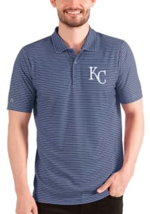 Antigua Kansas City Royals Mens Blue Esteem Short Sleeve Polo